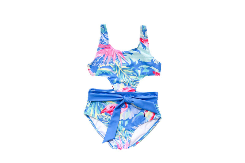 Blueberry Bay One Piece Tie Swimsuit - Aqua Lavida