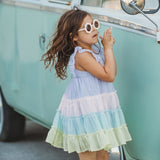 Brielle Shimmer Dress - Pastel Dreams