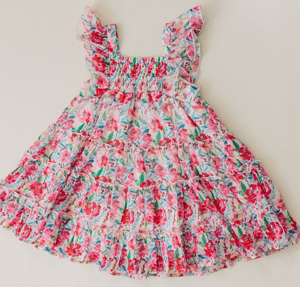 Brielle Shimmer Dress - Sakura Blossom