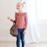 Ribbed Knit Top - Old Rose