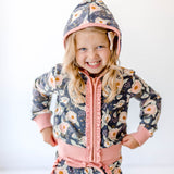 Isla Jogger Zipper Top - Dove Gray