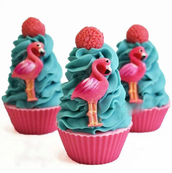 Artisan Soap Cupcake - Pink Flamingo