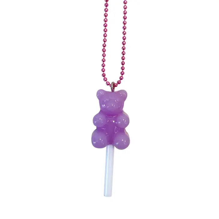 Kid's Pop Cutie Gummy Bear Lollipop | Necklace