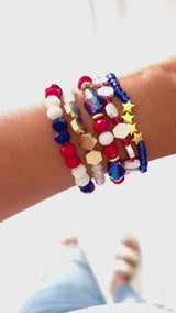 Savvy Bling Red White and Blue Stars | Bracelet Stack
