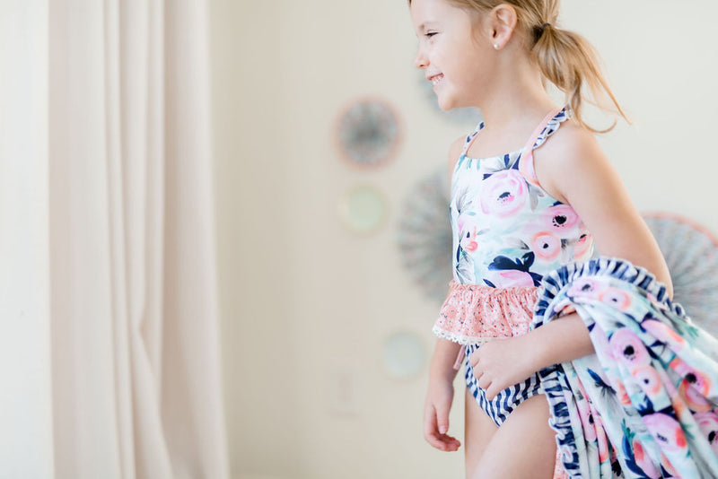 Ruffle Swim Towel - Calypso