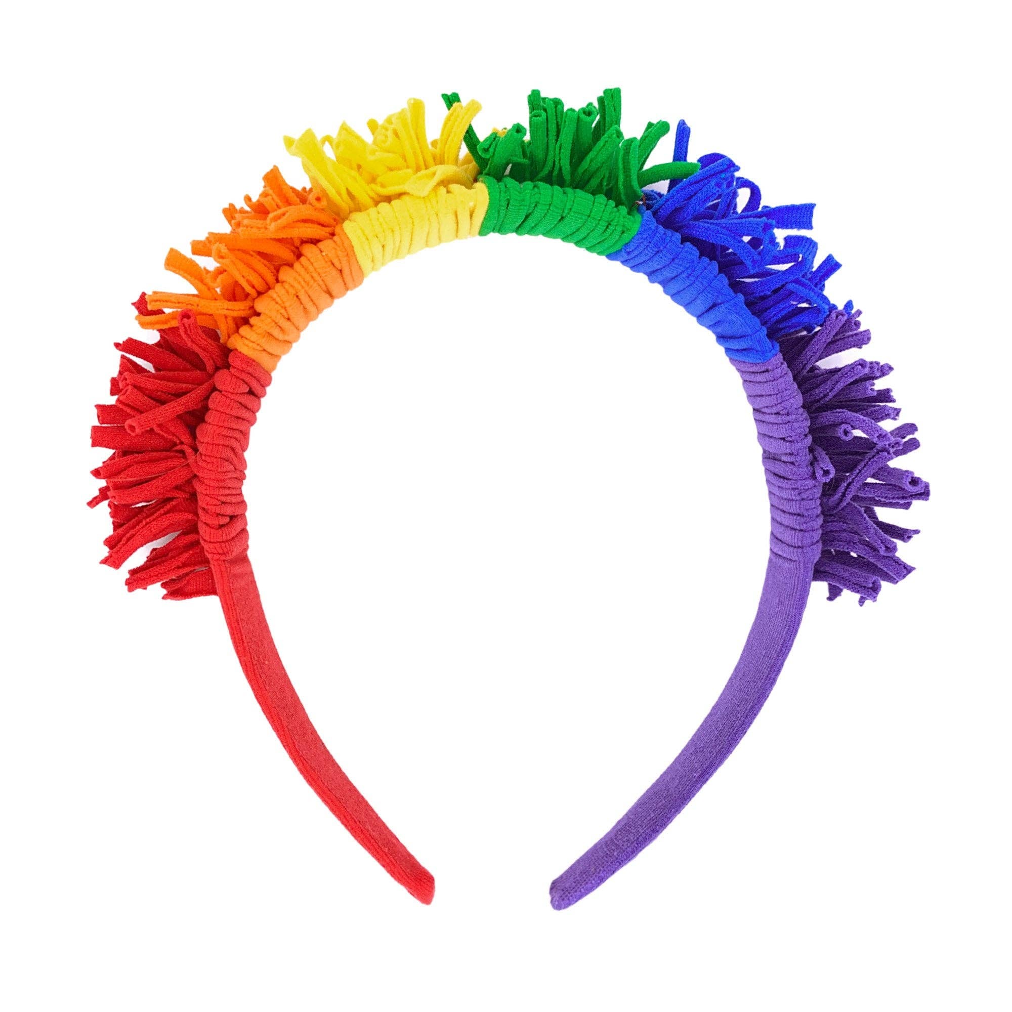 Fringe Hard Headband | Rainbow