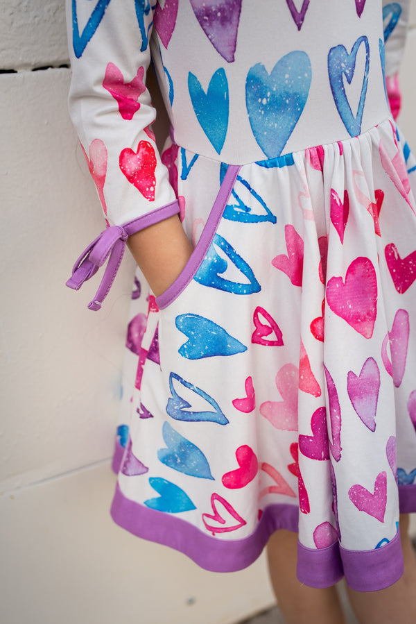 Penelope Knit Dress - Ombre Heart