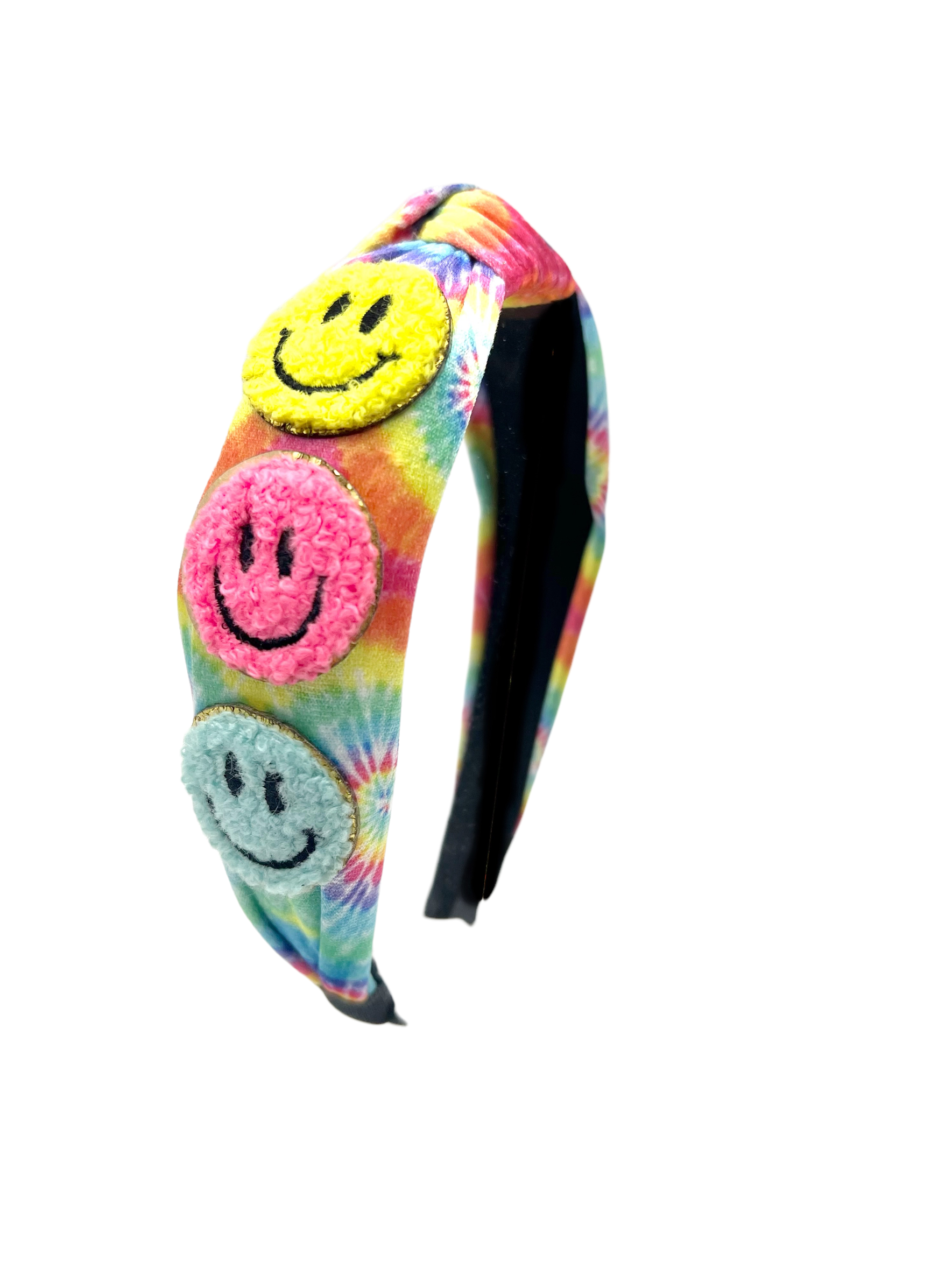 Knot Headband - Varsity Tie Dye Smiley