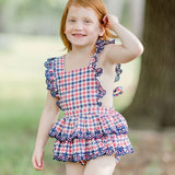 Fiona Bubble - Patriotic Plaid