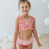 Waverly Shirred Swimsuit - Pink Grapefruit