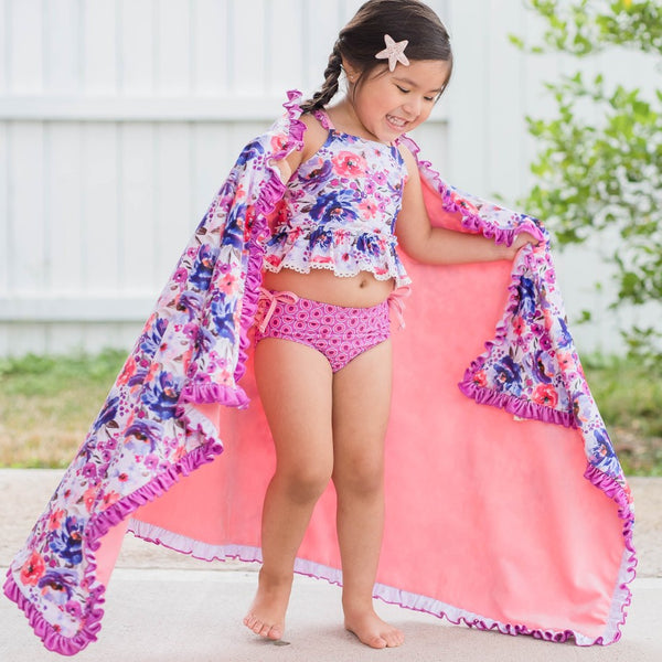 Ruffle Swim Towel - Razzle Dazzle