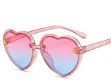 Heart Sunglasses - Pink Glitter