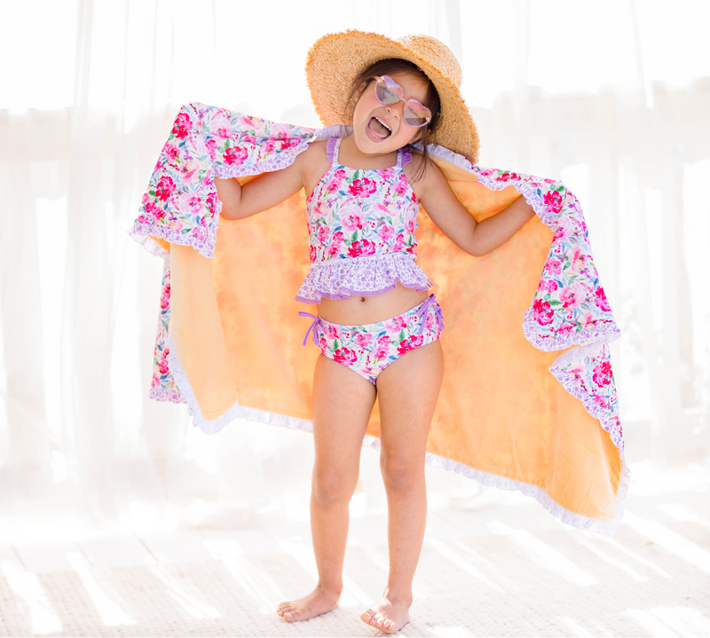 Ruffle Swim Towel - Sakura Blossom