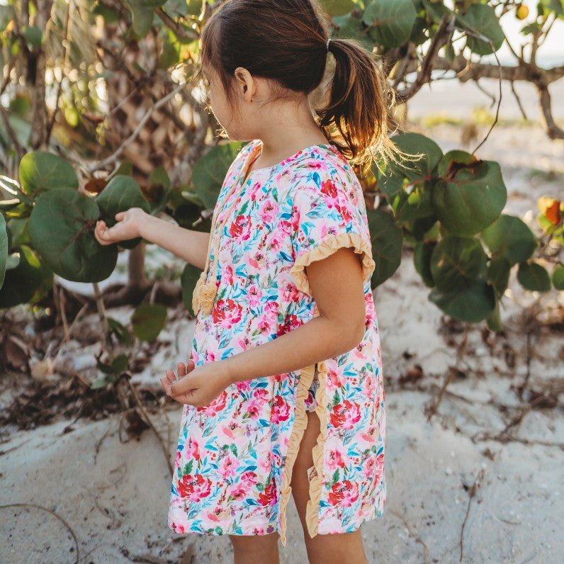 Ruffle Swim Cover - Sakura Blossom