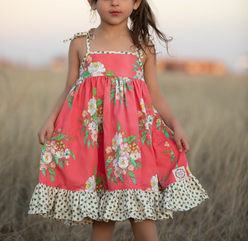 Sadie Dress - Coral Crush