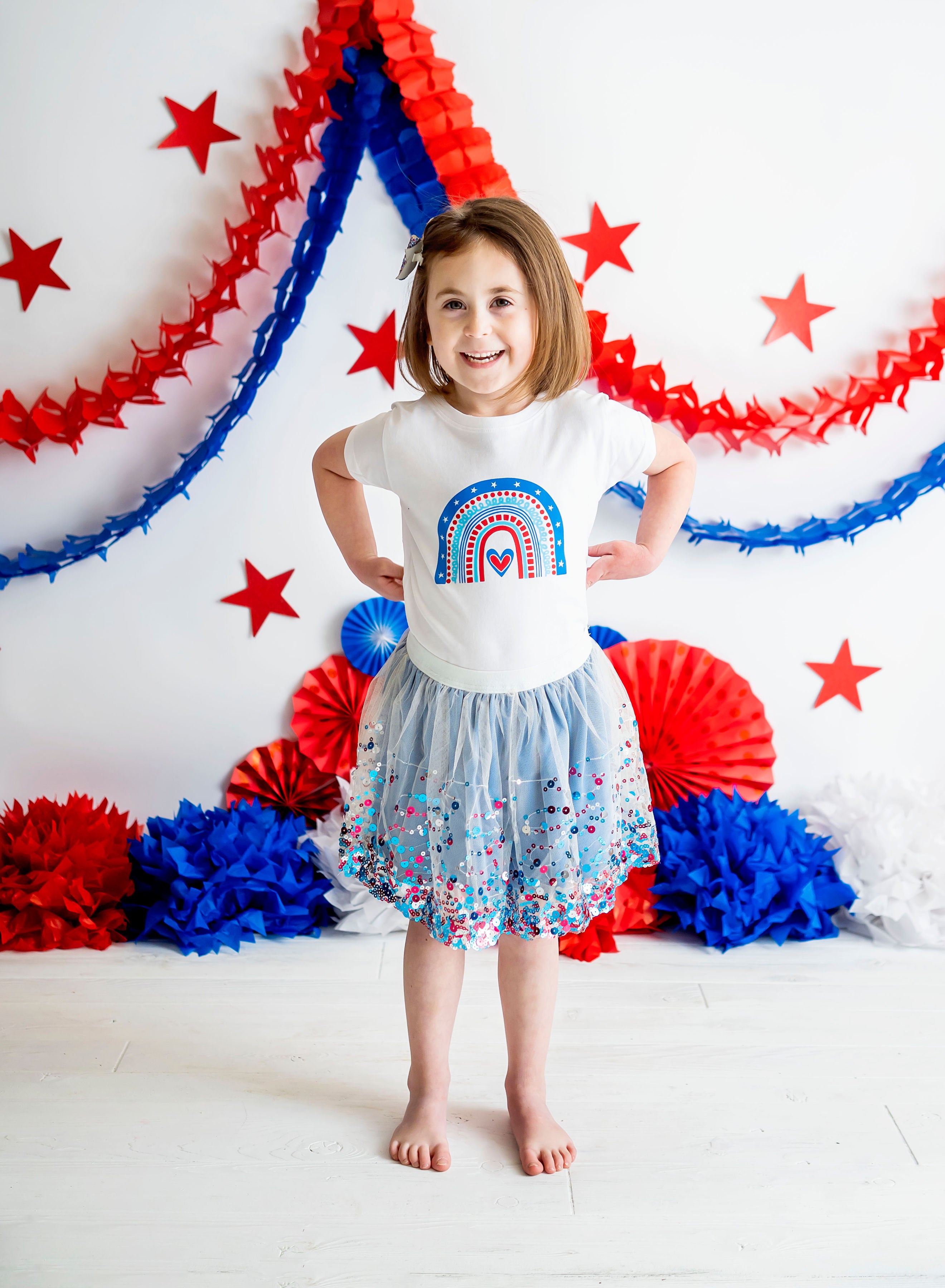 Sweet Wink Shirt - Patriotic Rainbow
