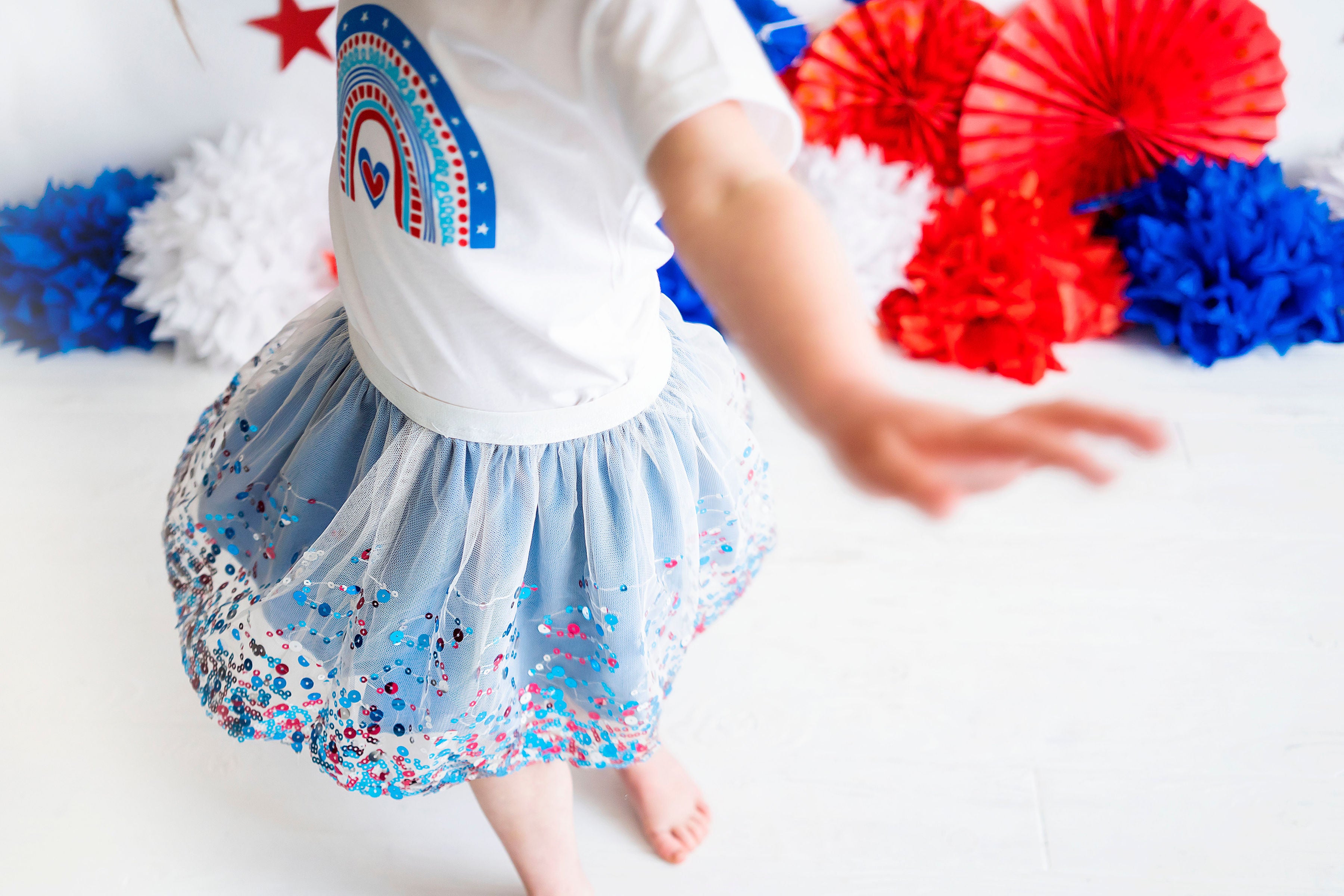 Sweet Wink Shirt - Patriotic Rainbow
