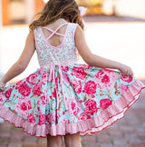Elara Knit Dress - Poppy Petals