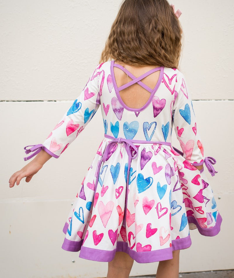 Penelope Knit Dress - Ombre Heart