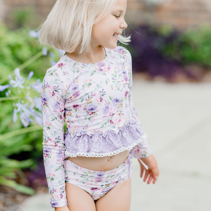 Rashguard Swimsuit - Violet Breeze
