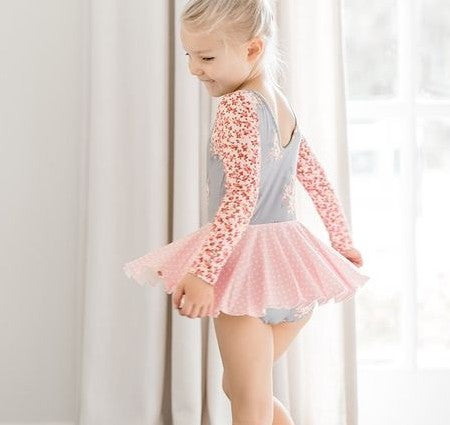 Farrah Leotard - French Gray (RUNS SMALL)