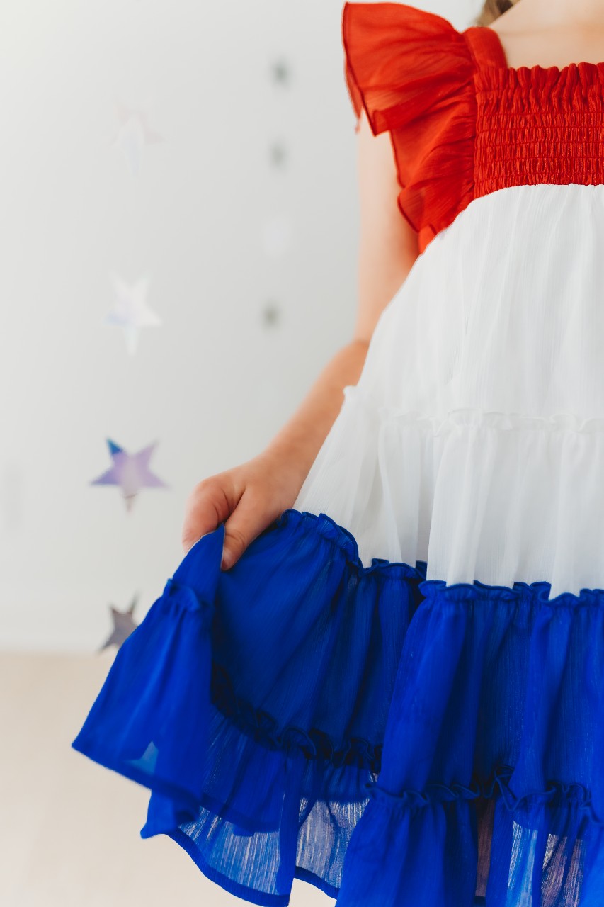 Brielle Shimmer Dress - Star Spangled